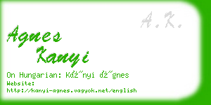 agnes kanyi business card